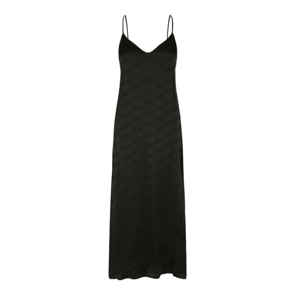 Balenciaga Bb Monogram Pyjama Dress Black Womens